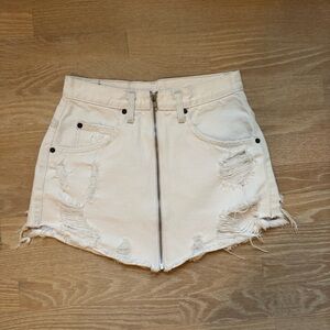 Carmar Beatrice White Denim Mini Skirt